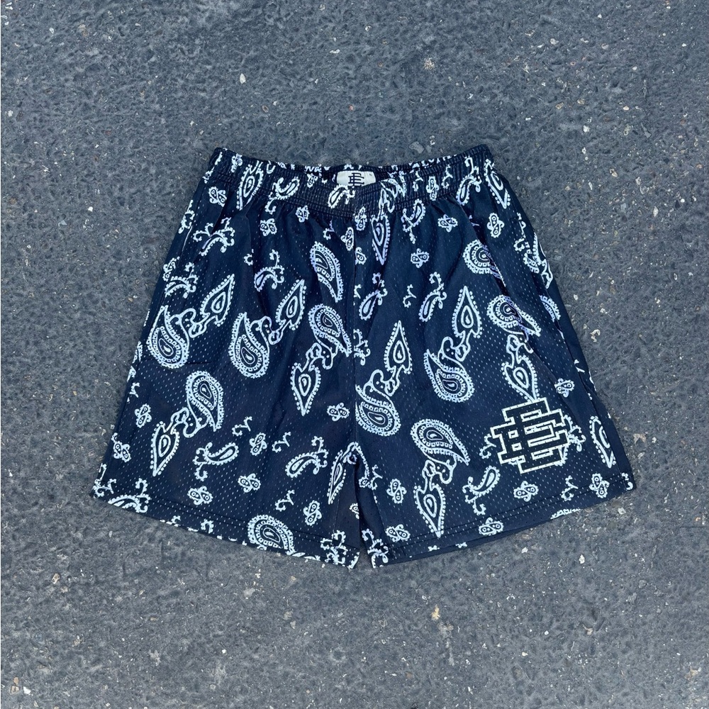 Eric Emanuel Paisley Athletic Basketball Mesh Shorts